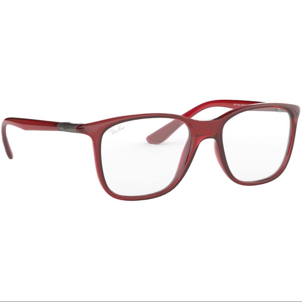 Ray-Ban 0RX7143 Transparent Red One Size